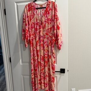 NWT Onshore sz s Floral Pink and Red Women's Dress